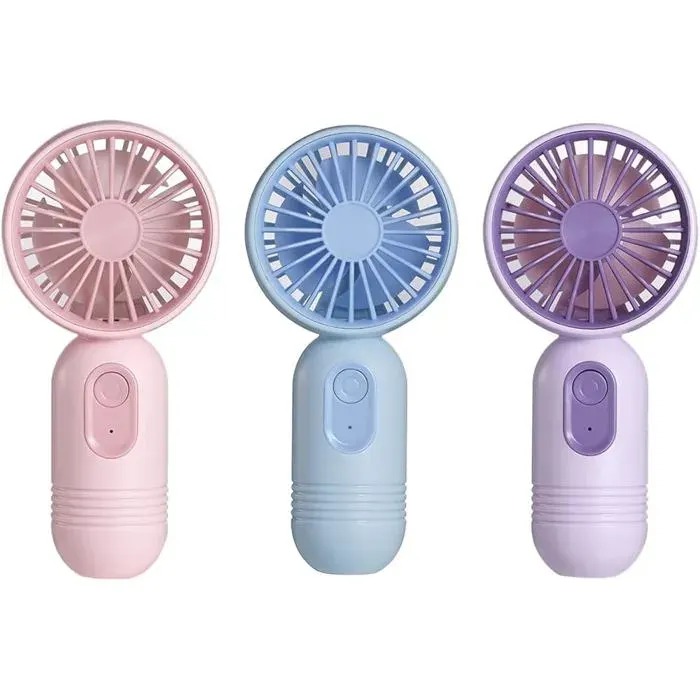 Mini ventilateur portable - ULISEM - Pack 3 - 3 vitesses - USB rechargeable - Portable léger