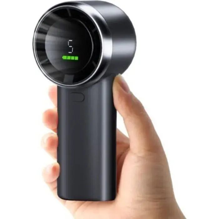 Mini ventilateur portable USB haute vitesse batterie 4000 mAh rechargeable 5 vitesses noir voyage bureau camping école sport