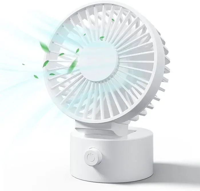 Mini ventilateur portable USB silencieux pour bureau blanc