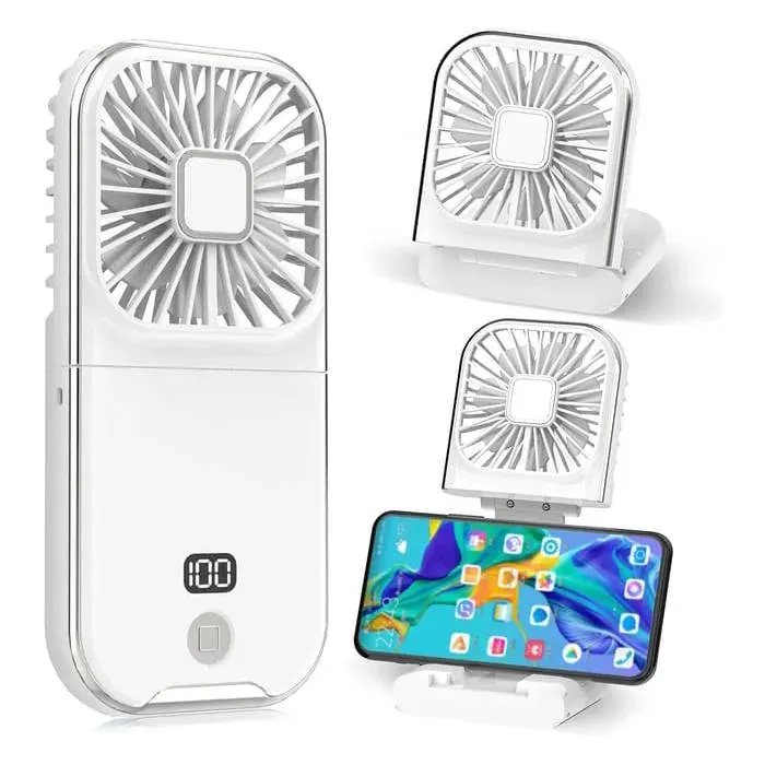 Mini Ventilateur Portable Ventilateur à Main USB Rechargeable Petit Portatif Portable Ventilo Ventilateur de Poche Silencieux Fan(B