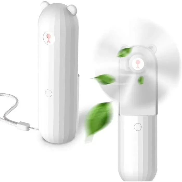 Mini Ventilateur Portable，Ventilateur USB Rechargeable de Poche Ventilateur Silencieux Temps de Travail 24h Fonction de Heerico