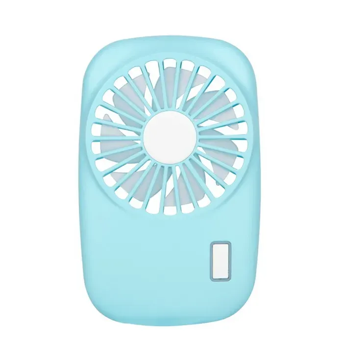 Mini ventilateur portable - XVX - USB rechargeable - 2 vitesses - Compact - Bleu clair