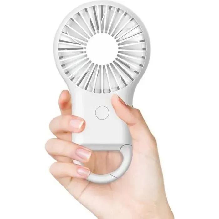 Mini Ventilateur Portable - YULINLAND - 800mAh - 3 vitesses - LED Lumière colorée - Rechargeable