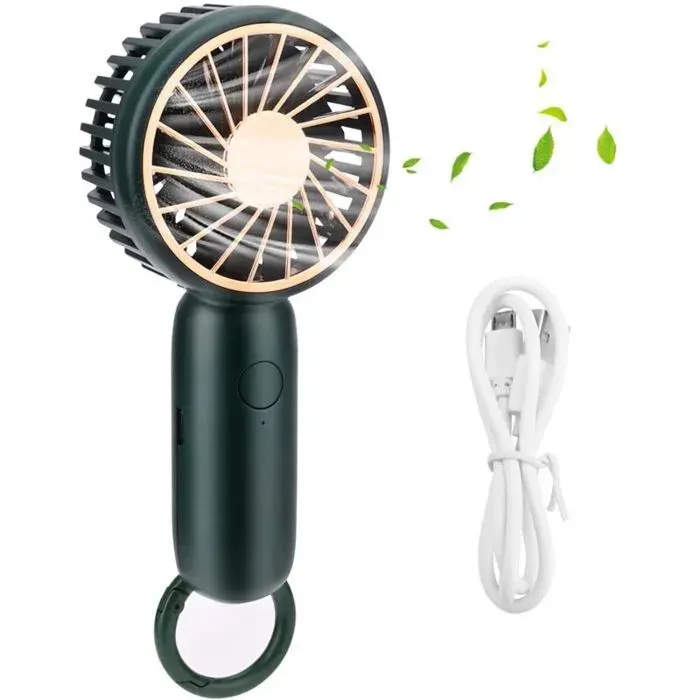 Mini ventilateur portableVentilateur à Main Ventilateur de Bureau USB Personnel Ventilateur de Poche Ventilateur (Vert)