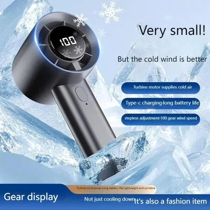 Mini ventilateur portatif avec affichage LED réfrigération à semi-conducteur 100 vitesses batterie Rechargeable USB ventilat[VV313]