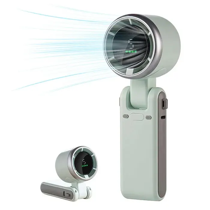 Mini-ventilateur portatif - PRUMYA - Turbo Réglable - 3 en 1 - 5 vitesses - 3600 mAh