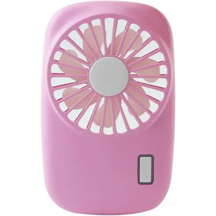 Mini ventilateur portatif puissant petit ventilateur portable personnel 2 vitesses réglable ventilateur rechargeable USB(rose)