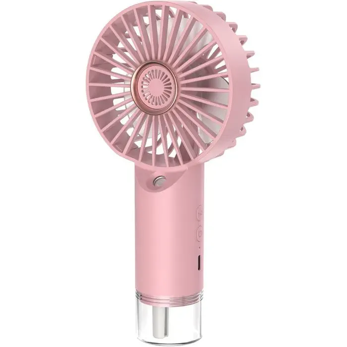 Mini Ventilateur Portatif Rechargeable par USB - Refroidisseur dair de Poche à main pour CampingBureauExtérieurVoyage (Rose)