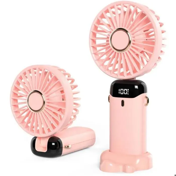 Mini ventilateur portatif USB de bureau petit ventilateur de table avec 5 vitesses et batterie USB 3000mAh