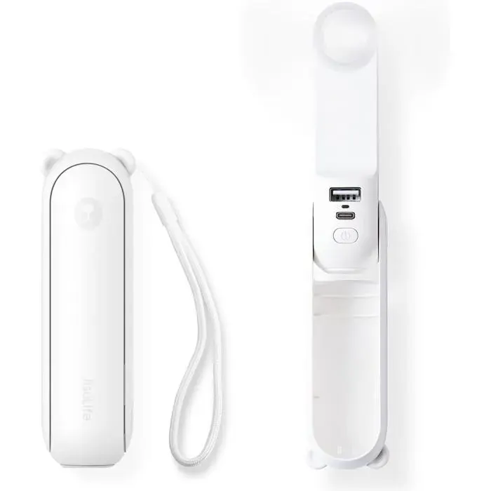 Mini ventilateur portatif ventilateur à main 3 en 1 ventilateur de poche rechargeable ventilateur à piles [12-19 heures de tra