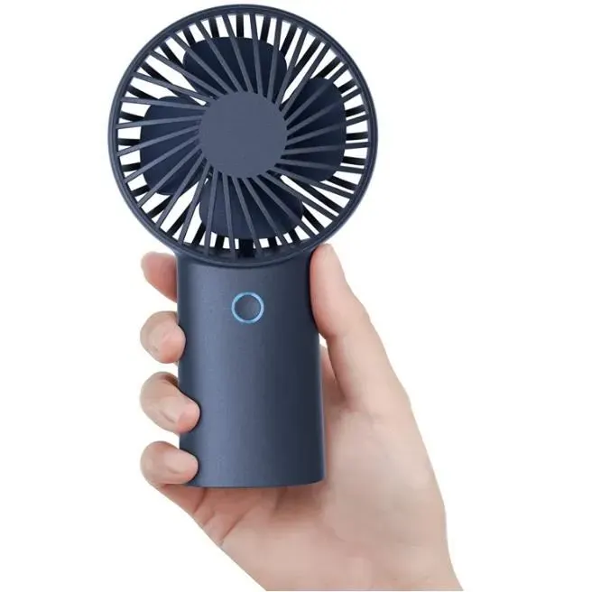Mini Ventilateur Portatif - ZHUODIKE - 4000mAh - Rechargeable USB - Couleur Bleu - Antidérapant