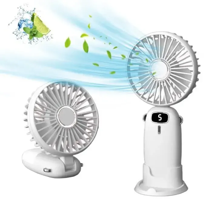 Mini Ventilateur - PRUMYA - Pliable - 5 Vitesses - Rechargeable USB - Ultra Silencieux