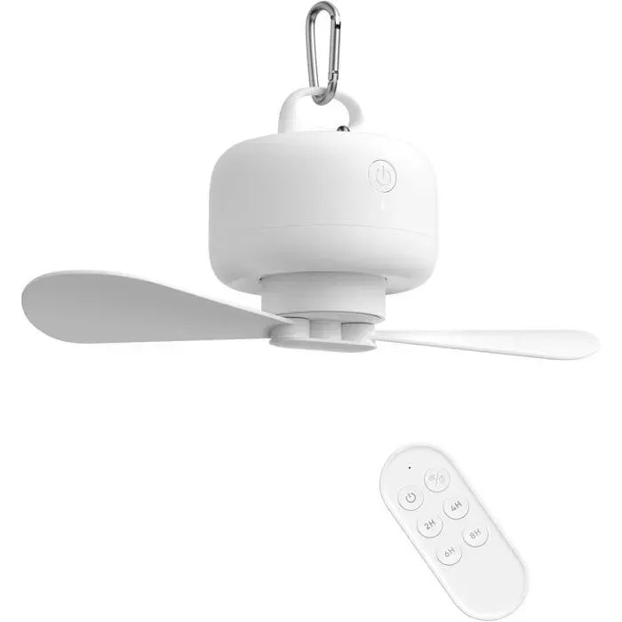 Mini ventilateur - PZCC - 8000mAh - Portable - Télécommande - 4 vitesses