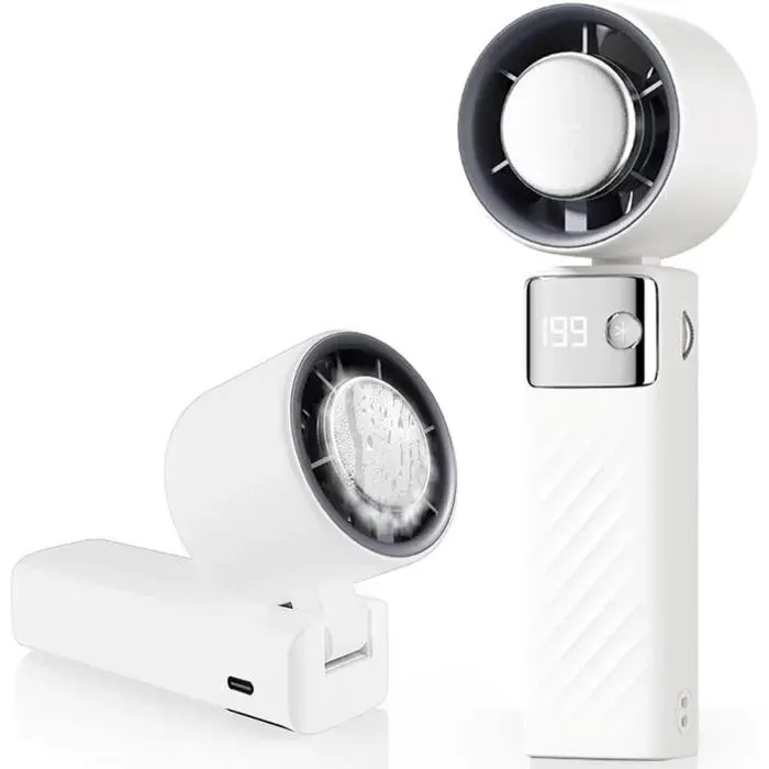 Mini Ventilateur Rechargeable 5000mAh Petit Ventilateur Silencieux Turbo Réglable en Vitesse(1 à 199) Ventilateur Refroidissement