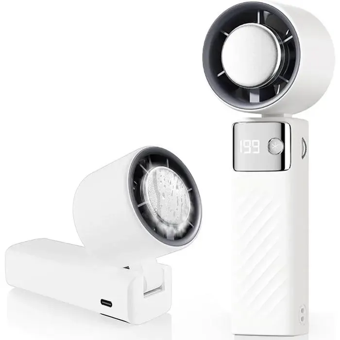 Mini Ventilateur Rechargeable 5000mAh Petit Ventilateur Silencieux Turbo Réglable en Vitesse(1 à 199) Ventilateur Refroidissement