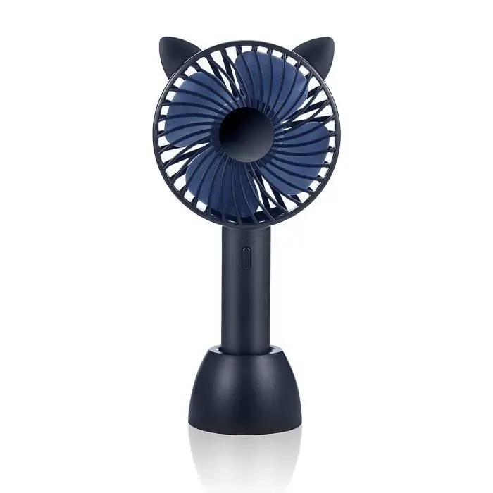 Mini ventilateur - Supology - Double hélice turbo - Rechargeable par USB - 3 vitesses - Portable