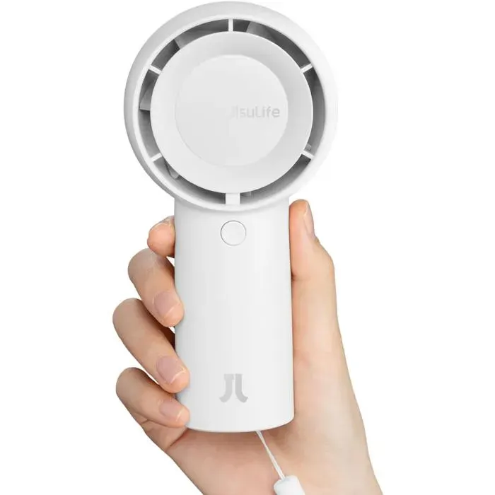 Mini Ventilateur Turbo Portable [16H Max] Personnel Rechargeable USB 4000mAh Petit Ventilateur de Poche à Piles avec 5 Vitesses