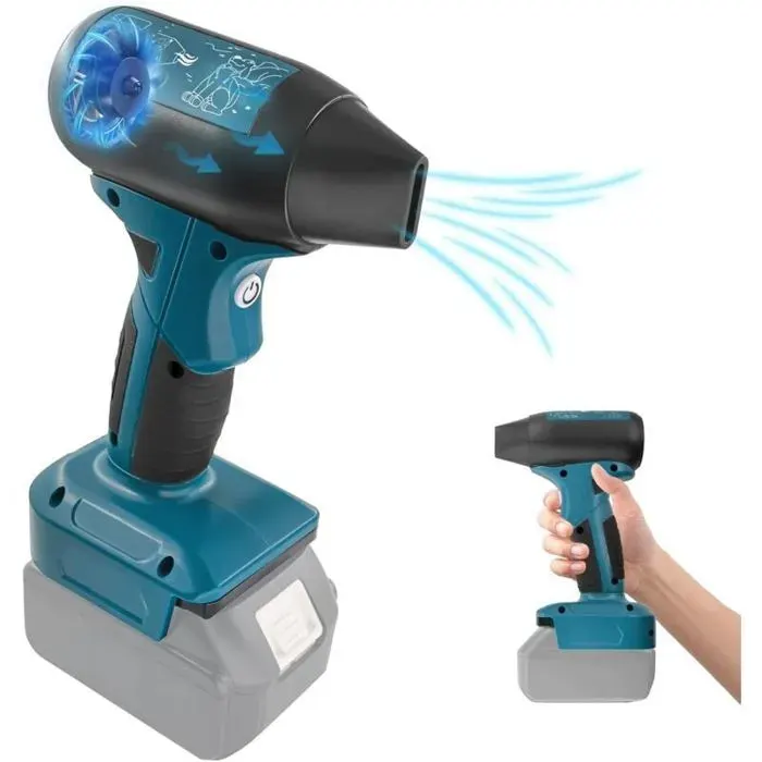 Mini ventilateur turbo portable pour batterie Makita 18V ventilateur portable sans fil haute vitesse à 4 vitesses (sans piles)