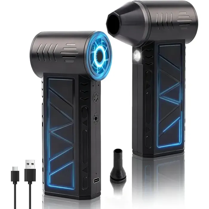 Mini Ventilateur Turbo Sans Fil 3 Vitesses Puissance Violente Nettoyage et Refroidissement Portable - Noir