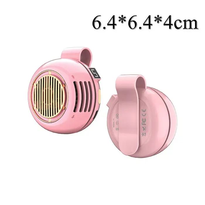 Mini ventilateur ventilateur de refroidissement Ventilateur électrique portable sans pales et silencieux clipser 5 vitesses rose