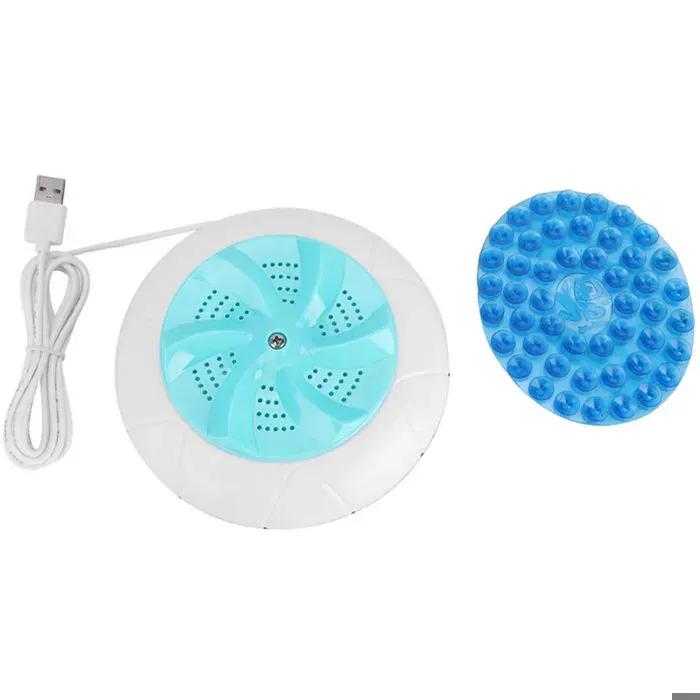 Mini Voyage Portable Ménage Petite Machine à Laver Ultrasons Turbo Laveuse Blanchisserie (Vert)