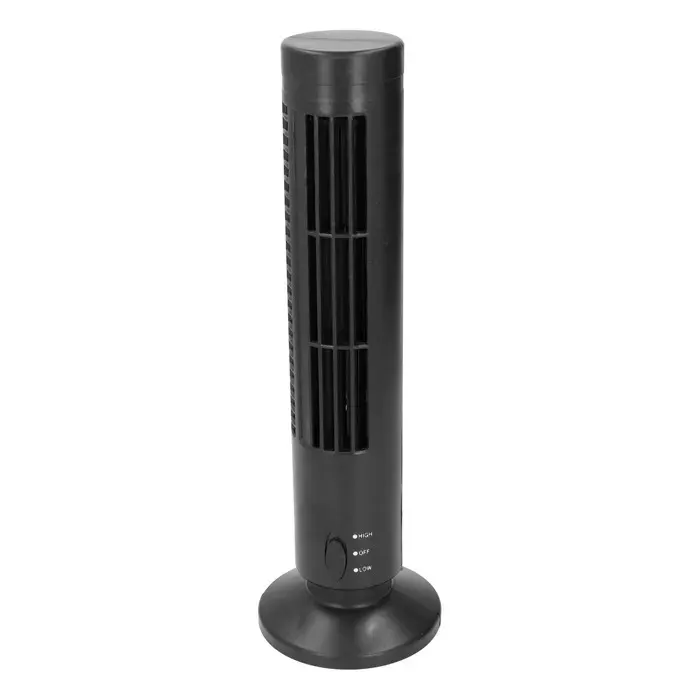 minifinker ventilateur de tour sans latte Ventilateur de tour USB Bladeless 2 vitesses dénergie electromenager ventilateur Noir