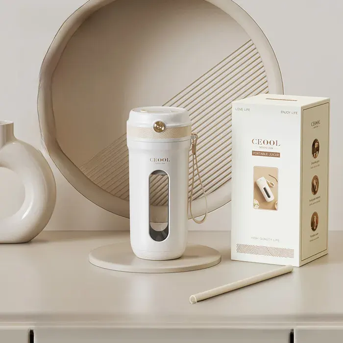 Miss President - Tasse à jus portable multifonction petite pour fruits Machine à cuisson de glace pilée Blanc Design mo