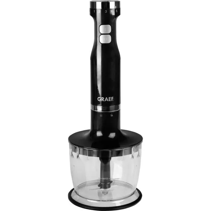 Mixeur à main - GRAEF - Batteur électrique HB502EU - 800 Watt - Fonction turbo - Noir Argent