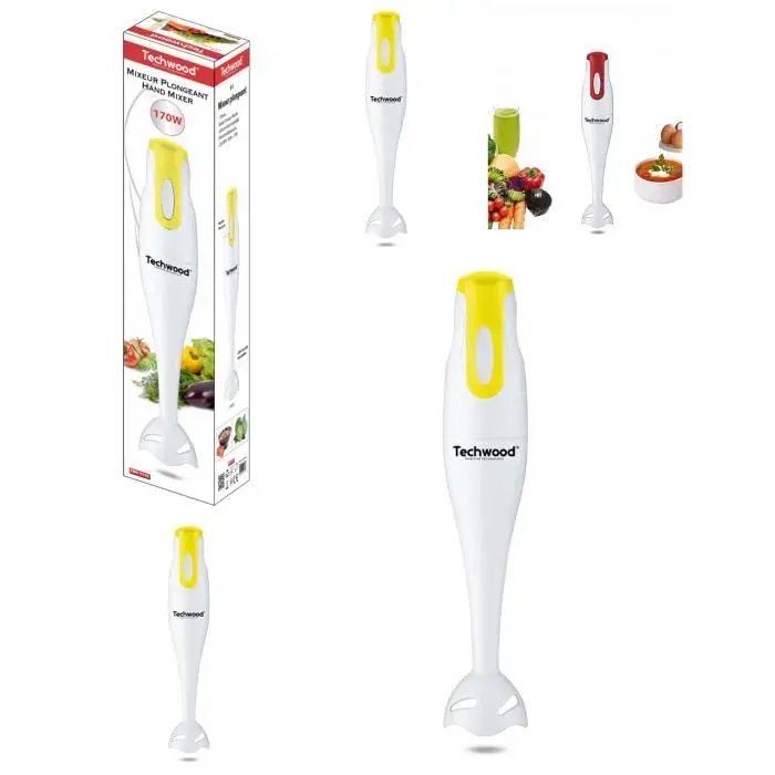Mixeur à main - HQ - 170 W - 2 Réglages de Vitesse - Blanc - Idéal pour Soupe et Sauces