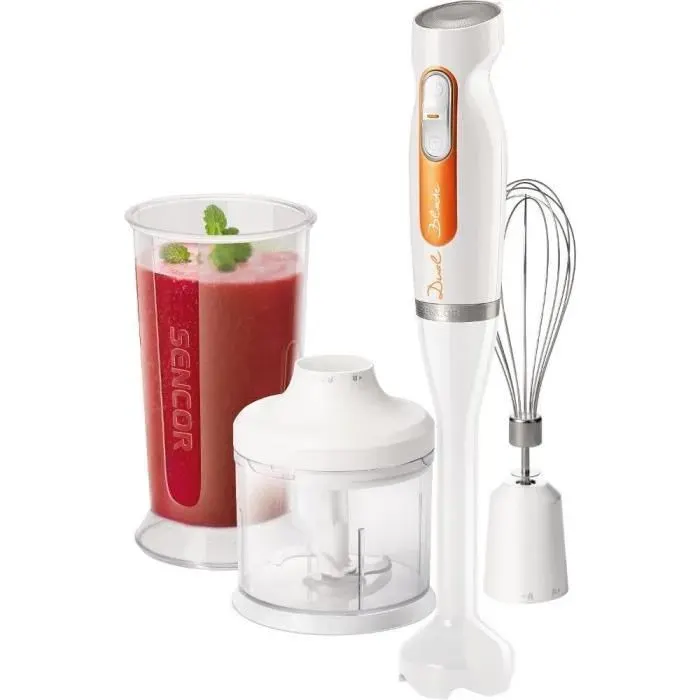 Mixeur à Main SENCOR SHB 4260WH-EUE3 avec Hachoir et Fouet - Blanc