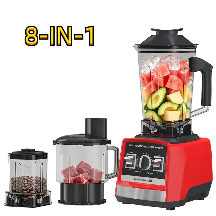 Mixeur blender 8 en 1 Blender haute vitesse professionnel 9500W 3.0L 32000RPM Multifonction pour Extraction jus broyage etc