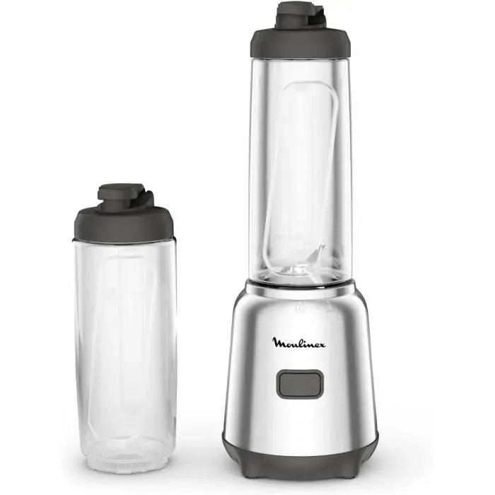 Mixeur Blender - Moulinex - Mix&Move - 2 Bouteilles Tritan - Design Compact - Lames Amovibles