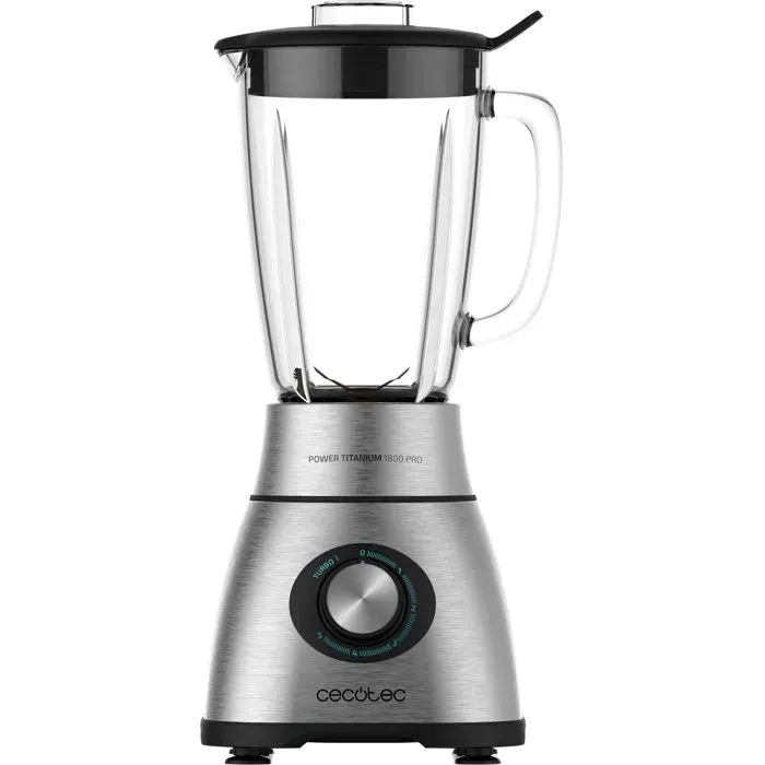 Mixeur - CECOTEC - Power Black Titanium - 2500 W - 18 L - Bol en verre - Inox / Noir
