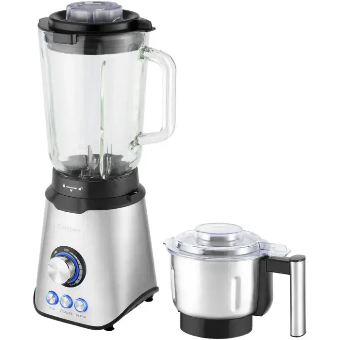 Mixeur de table CATLER TB 820 - Smoothie - Glace pilée - Bol en verre 15 l - 7 vitesses et fonction Pulse - Inox