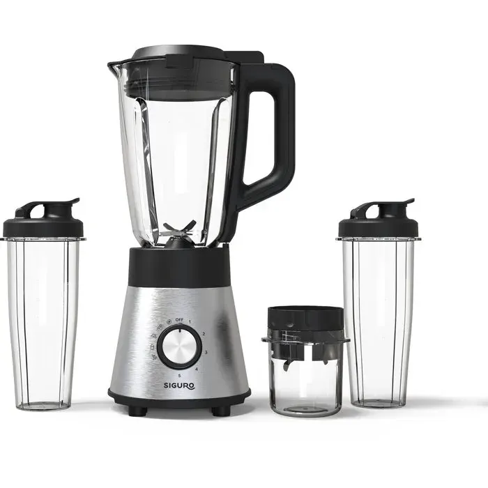 Mixeur de table - SIGURO - TB-H650SS - 1000 W - Inox premium - 15 L verre