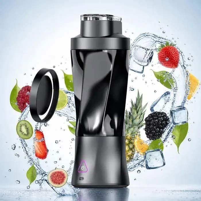 Mixeur électrique portatif rechargeable par USB 700ML à haute vitesse pour jus de fruits shakes et smoothies EXTRACTEUR DE JUS