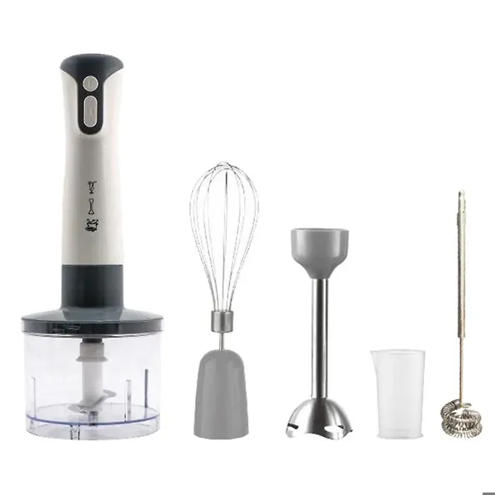 Mixeur plongeant 2000w 500ml 5 en 1 mixeur à main mixeur plongeur blender mélangeur à purée pour mélanger/hacher/faire - TepidBee