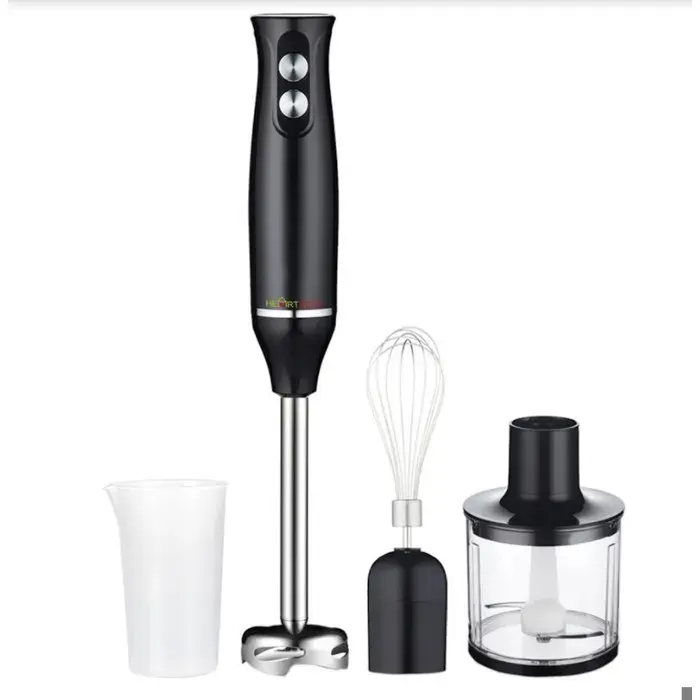 Mixeur plongeant 500 W - Robot culinaire 4 en 1 - Bol mélangeur - Noir-A