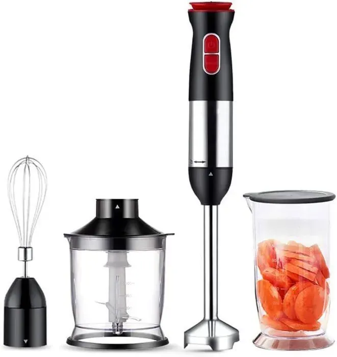 Mixeur Plongeant - AICOK - 4 en 1 - 800W - Acier Inoxydable - 12 Vitesses