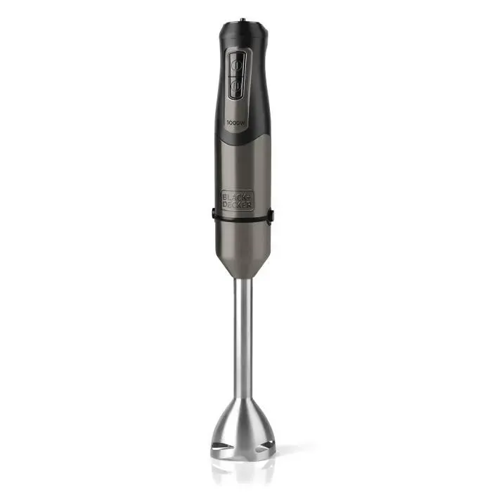 Mixeur plongeant BLACK+DECKER BXHB1000E de 1000W 20 vitesses + Turbo verre doseur système anti-éclaboussures