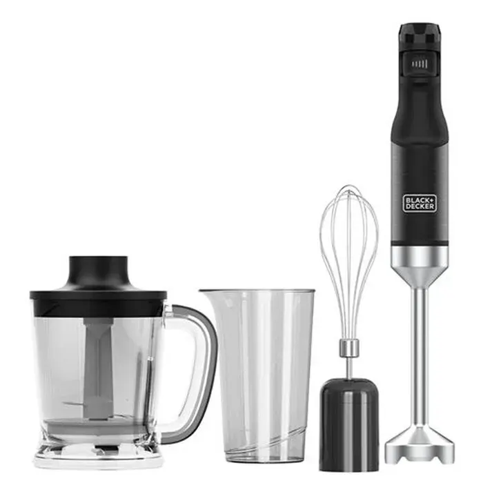 Mixeur plongeant - Black+Decker - BXHBA1501E - 1500 W - Gris Inox - Garantie 2 ans