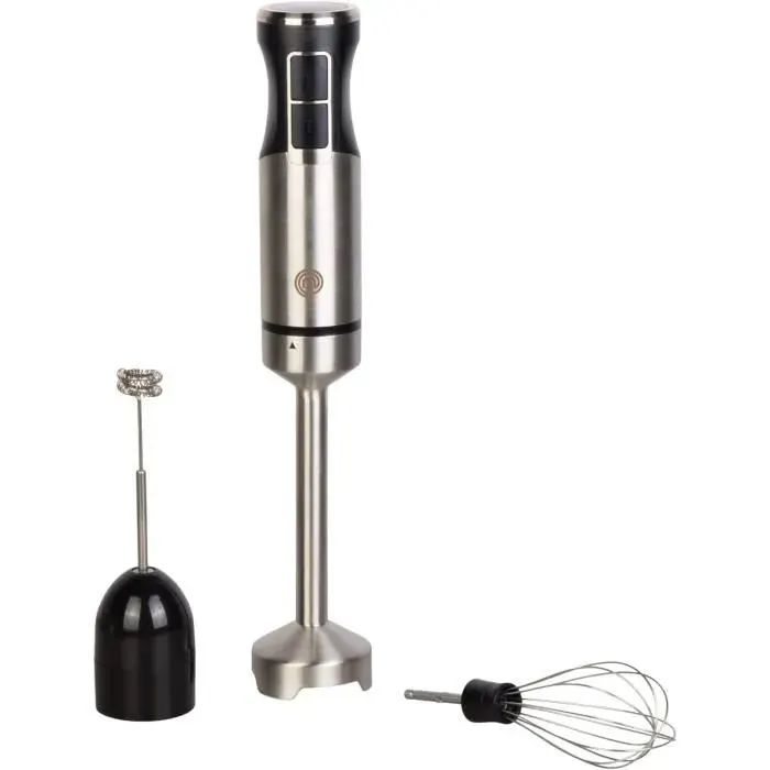 Mixeur Plongeant et Mousseur a Lait - MASTER CHEF - 3 en 1 - Vitesse variable - Compatible lave-vaisselle