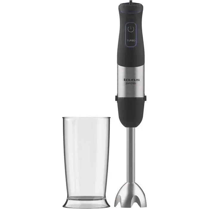 Mixeur Plongeant Inox 1000W Taurus - 20 Vitesses et Fonction Turbo