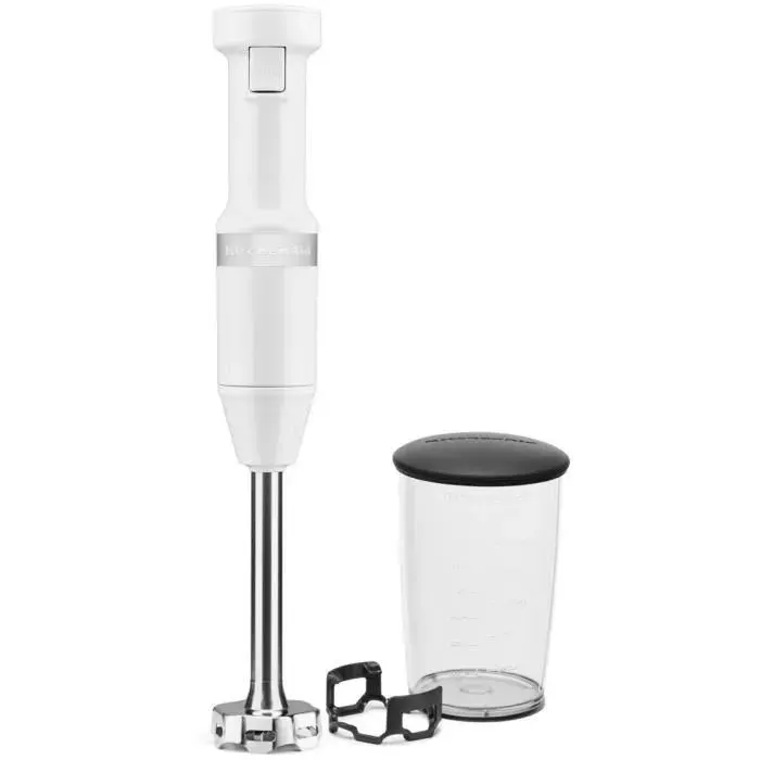 Mixeur plongeant KitchenAid Classic 5KHBV53 - Blanc - 180 W - Vitesse variable — coloris Blanche