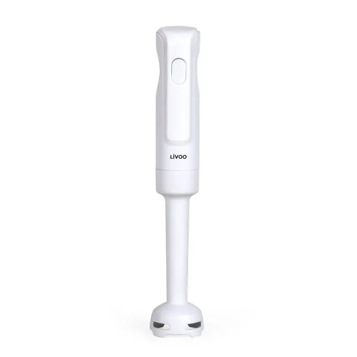 Mixeur plongeant - LIVOO - 300 W - 2 lames en acier inoxydable - 1 vitesse - 19 000 tours / min - Blanc — coloris Blanche