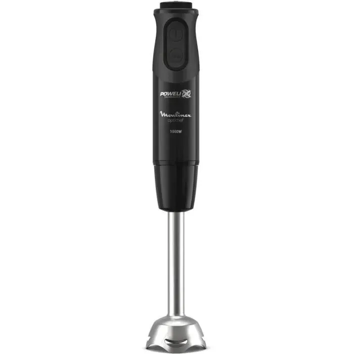Mixeur plongeant - MOULINEX - Optichef - 1000 W - 10 vitesses - Hachoir 500 ml — coloris Noire