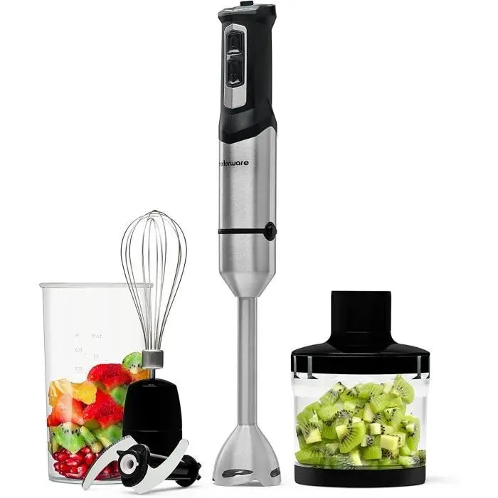 Mixeur plongeant multifonction 3en1 Mellerware - 1000W - Noir