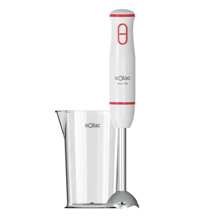 Mixeur plongeant - Solac - Mixo 1000 - 1000W - 2 vitesses avec Turbo - Lames en acier inoxydable