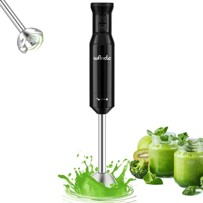 Mixeur plongeant - TWINBIRD - 600W - Mode turbo - Noir - Idéal pour bébés et smoothies