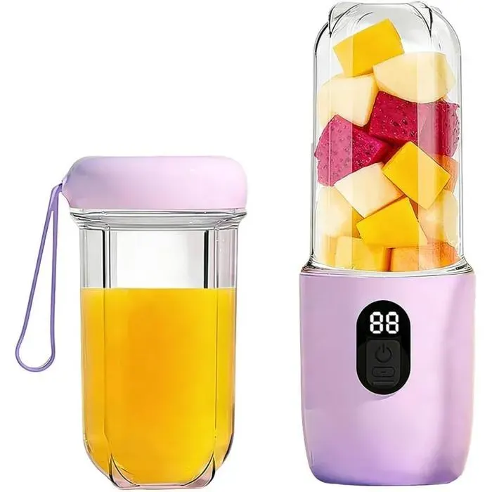 Mixeur portable appareil à smoothies à emporter pour smoothies et milkshakes mini blender avec 16 lames
